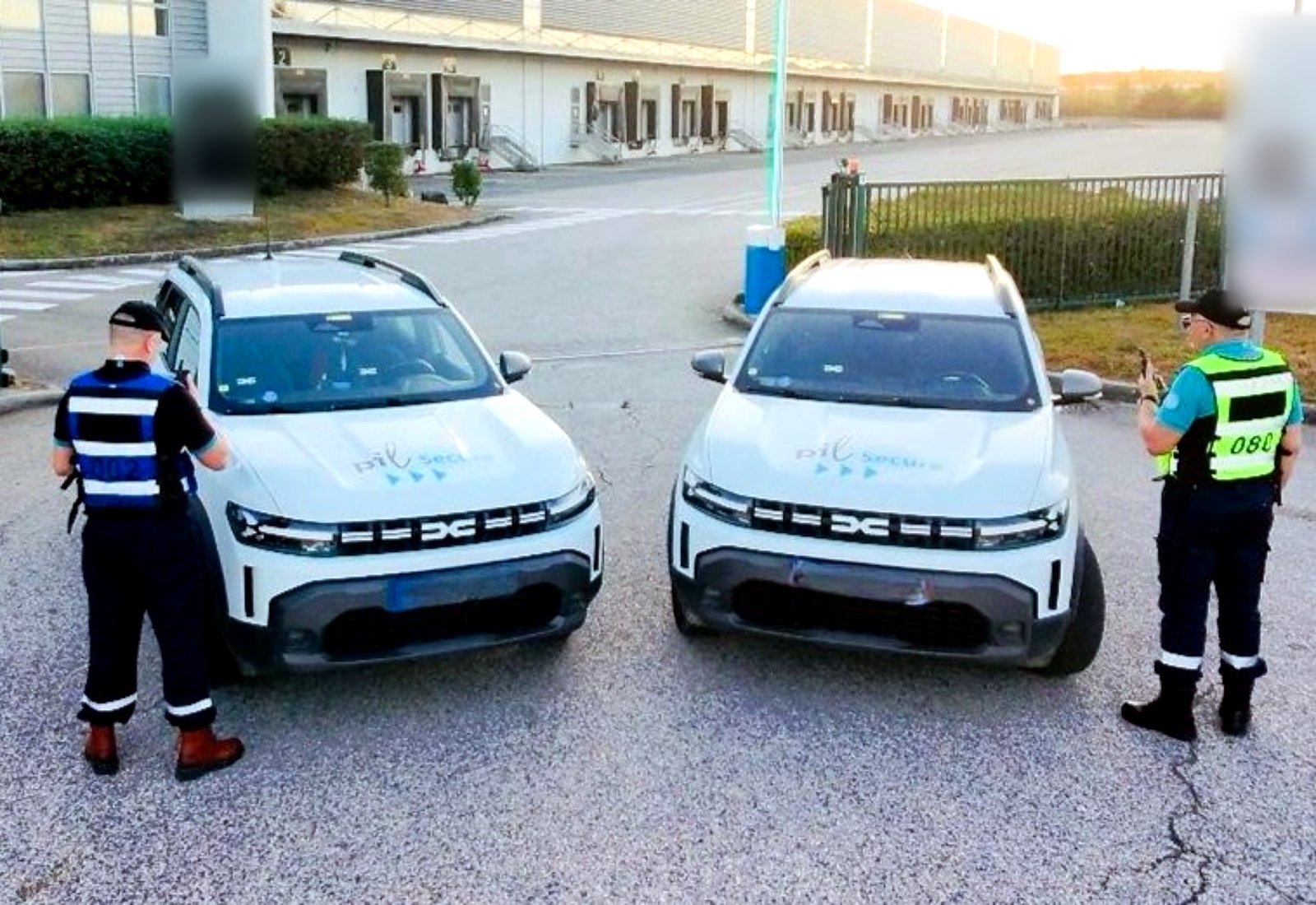 Rondiers Pil’Secure et leurs véhicules d’intervention sur le parc de Chesnes